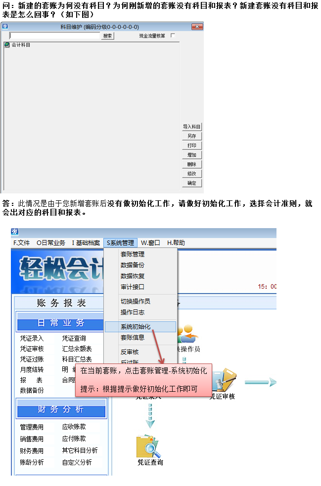 【图文教程】新建的套账为何没有科目？为何刚新增的套账没有科目和报表？新建套账没有科目和报表是怎么回事？(图1)